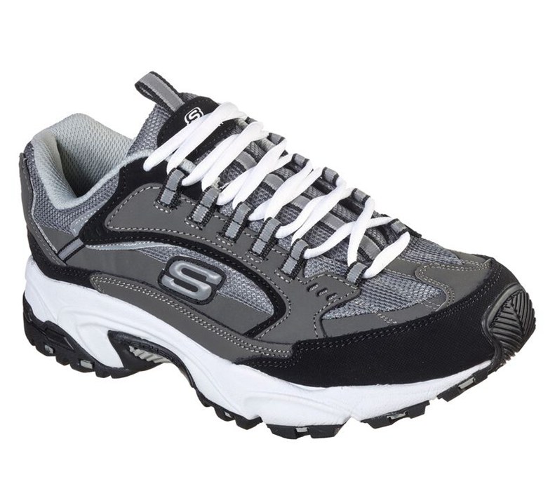Skechers Herr Grå/Svarta Sneakers - Stamina - Nuovo - Sverige (RASOB-6532)